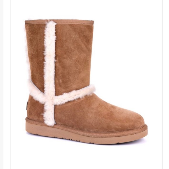 UGG Womens Sz Carter Winter Boots Chestnut Water Resistant